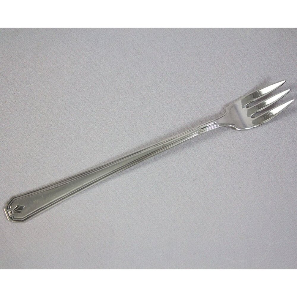 Antique Jefferson Silverplate Cocktail/Seafood Fork JEI1 Art Deco Design c. 1913